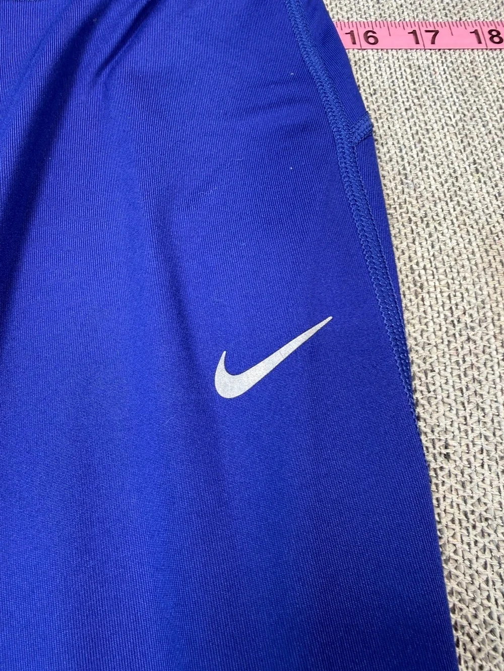 Nike Dri-FIT Capri Leggings Women Large Blue Athletic Wear